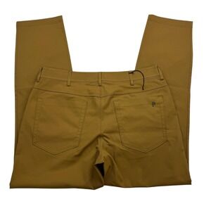 Public Rec Pants Mens 33 x 32 Brown Performance 5 Pocket Casual Golf Chino